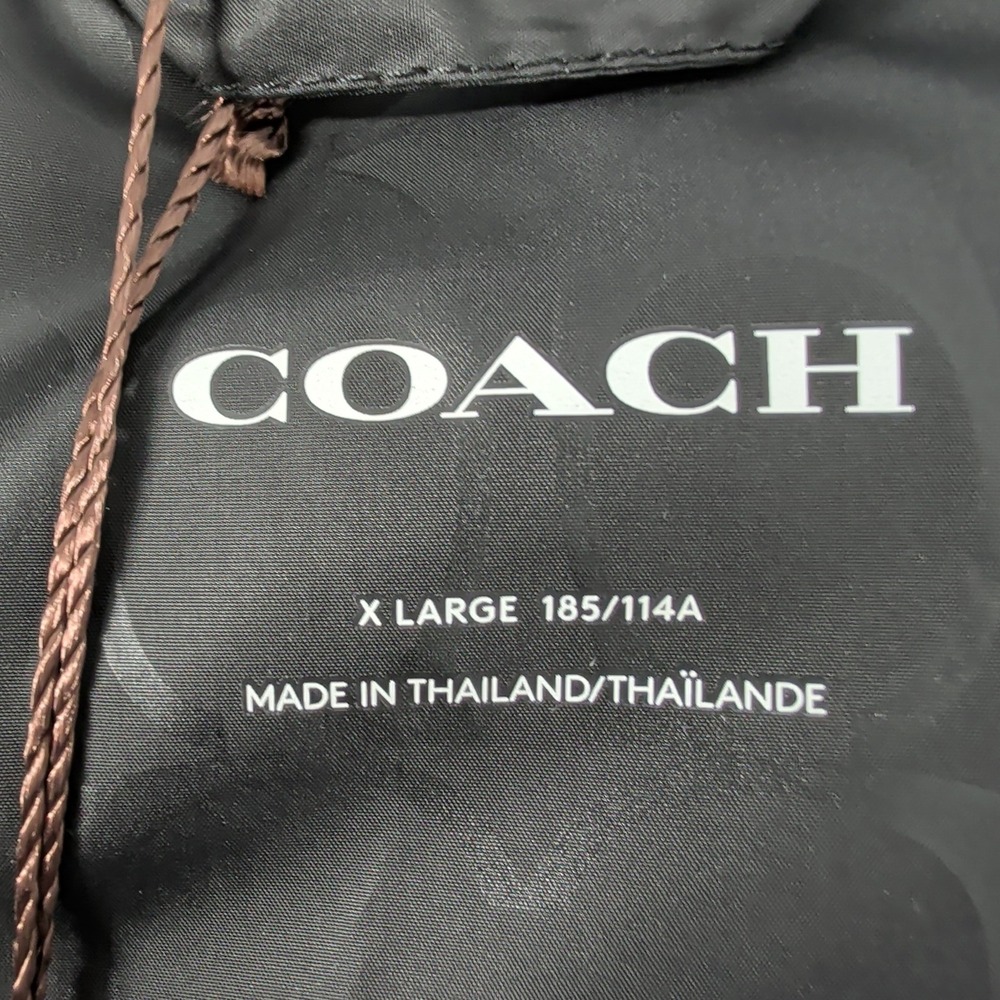 Coach Mens Signature Colorblock Down Vest Black Grey Puffer CG626 XL New - Picture 5 of 14